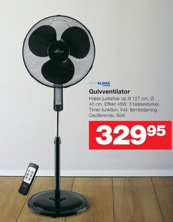 Bauhaus Gulvventilator tilbud