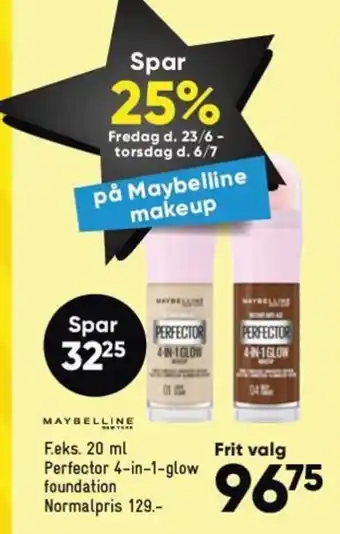Bilka F.eks. 20 ml Perfector 4-in-1-glow foundation tilbud