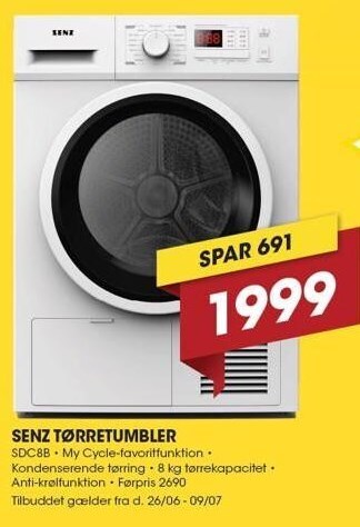 Punkt1 Senz tørretumbler tilbud