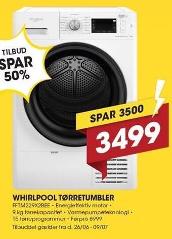 Punkt1 Whirlpool tørretumbler tilbud