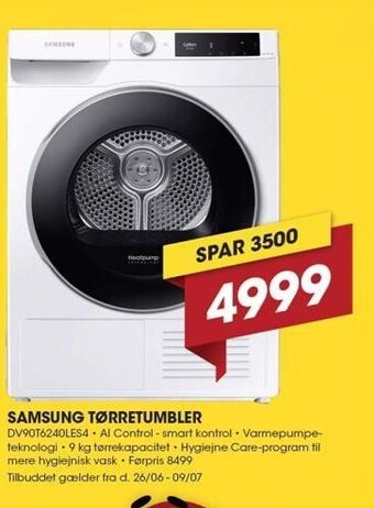 Punkt1 Samsung tørretumbler tilbud