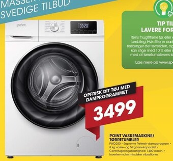 Punkt1 Point vaskemaskine/tørretumbler tilbud
