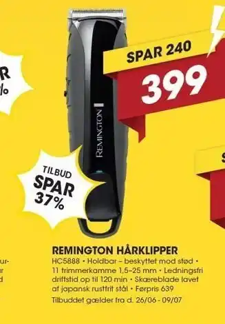 Punkt1 Remington hårklipper tilbud