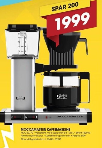 Punkt1 Moccamaster kaffemaskine tilbud