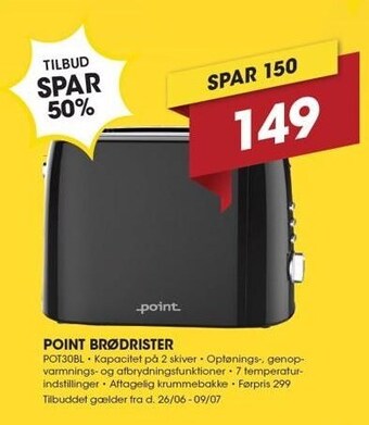 Punkt1 Point brødrister tilbud