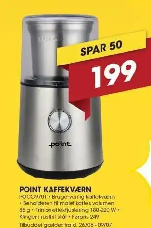 Punkt1 Point kaffekværn tilbud