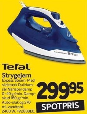 Din Isenkræmmer Tefal strygejern tilbud
