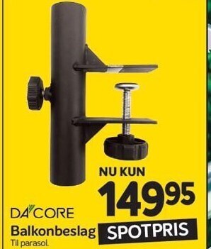 Din Isenkræmmer Da core balkonbeslag tilbud