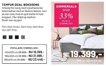 Tempur dual boksseng