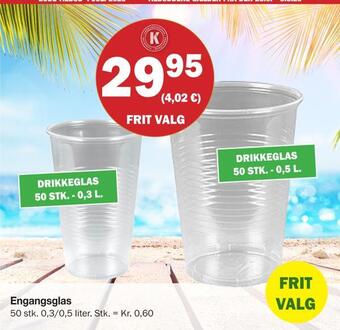 Købmandsgården Engangsglas tilbud