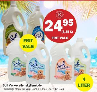 Sofi vaske- eller skyllemiddel