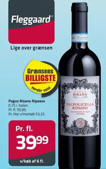 Fleggaard Pagus Bisano Ripasso 0,75 l. Italien. tilbud