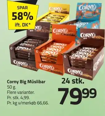 Fleggaard Corny Big Müslibar 50 g. tilbud