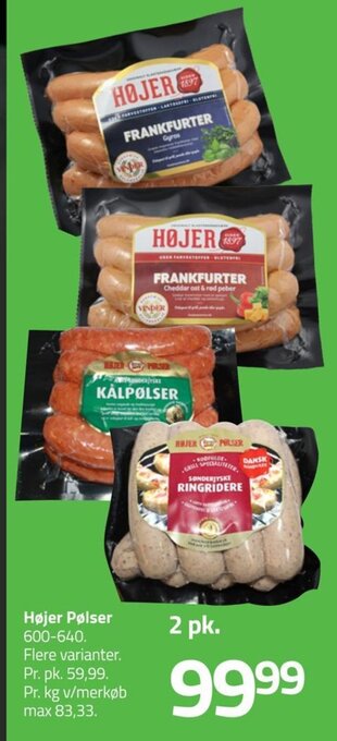 Fleggaard Højer Pølser tilbud