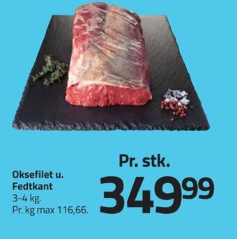Fleggaard Oksefilet u. Fedtkant 3-4 kg. tilbud