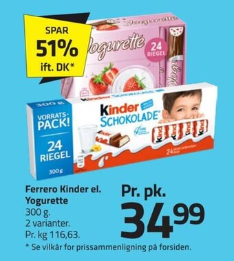 Fleggaard Ferrero Kinder el. Yogurette tilbud