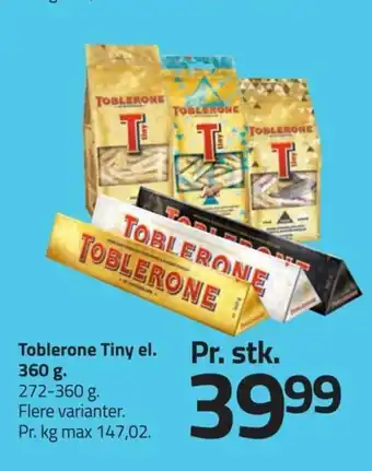 Fleggaard Toblerone Tiny el. 360 g. tilbud