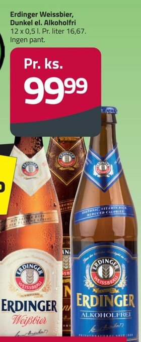 Fleggaard Erdinger Weissbier, Dunkel el. Alkoholfri tilbud