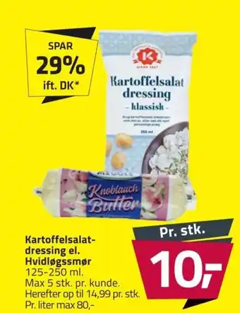 Kartoffelsalat-dressing el. Hvidløgssmør