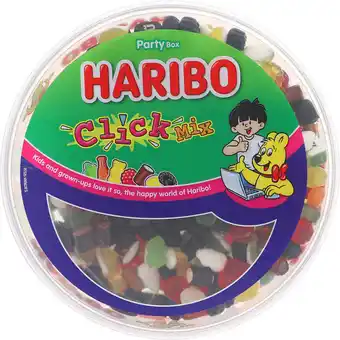 Motatos Haribo click mix 600g | en bøtte med 600g blandet slik fra haribo. tilbud