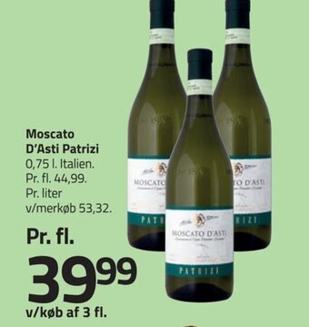 Fleggaard Moscato D'Asti Patrizi 0,75 l. tilbud