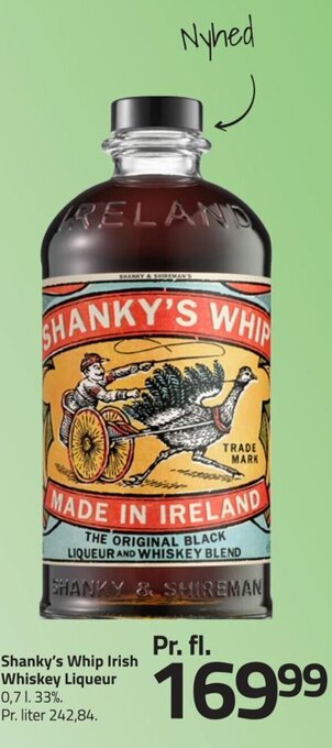 Fleggaard Shanky's Whip Irish Whiskey Liqueur tilbud