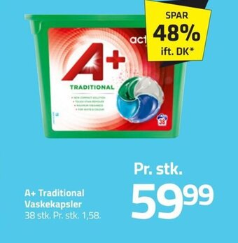 Fleggaard A+ Traditional Vaskekapsler tilbud