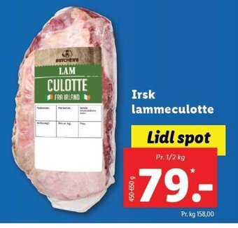 Lidl Irsk lammeculotte tilbud