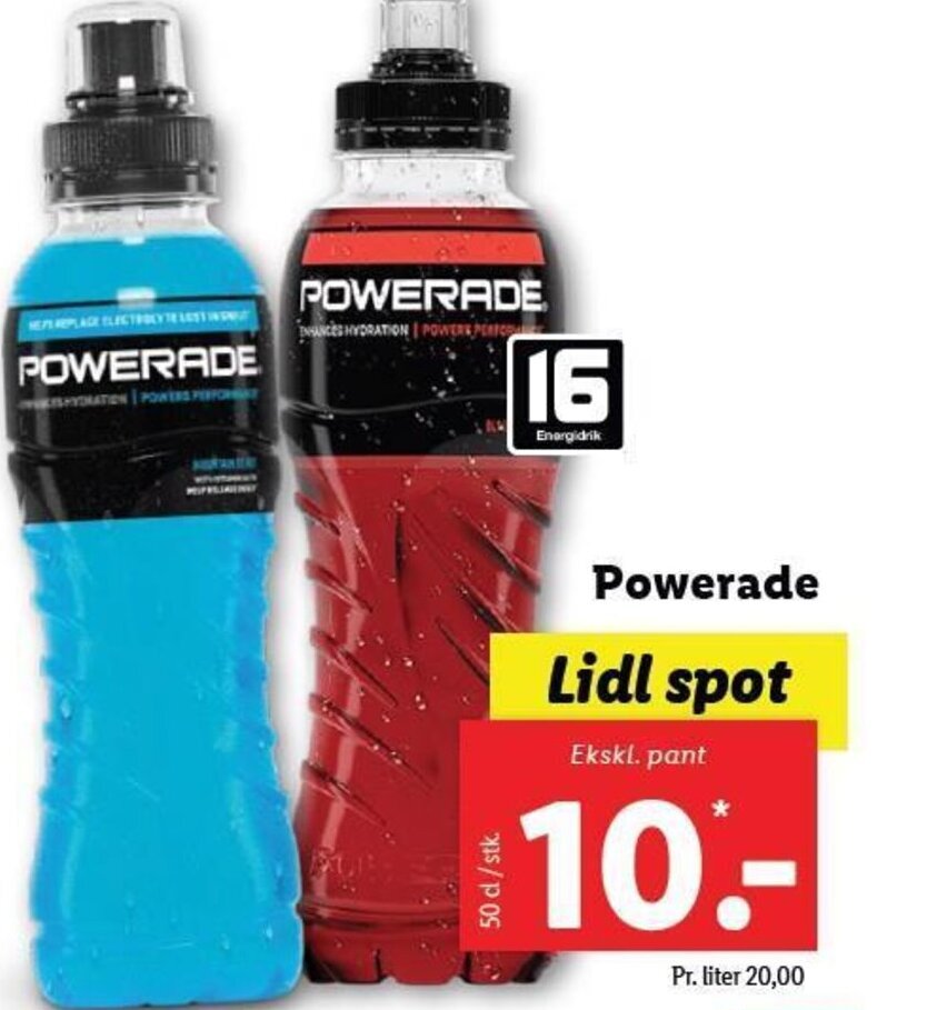 Powerade tilbud hos Lidl