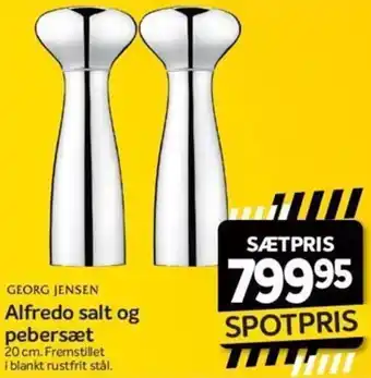 Din Isenkræmmer GEORG JENSEN Alfredo salt og pebersæt tilbud
