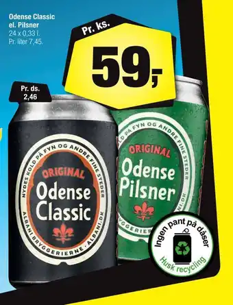 Calle Odense classic el. pilsner tilbud