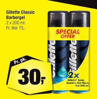Calle Gillette classic barbergel tilbud