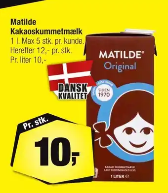 Calle Matilde kakaoskummetmælk tilbud