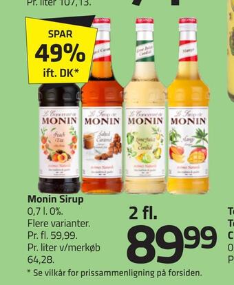 Fleggaard Monin sirup tilbud