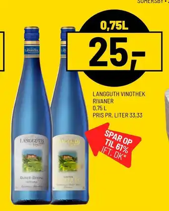 Priss Langguth vinothek rivaner tilbud