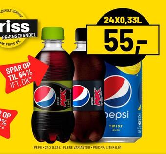 Priss Pepsi tilbud