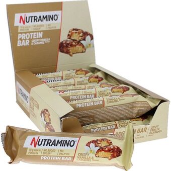 Nutramino | 12-pak nutramino protein bar crispy vanilla & caramel 55g