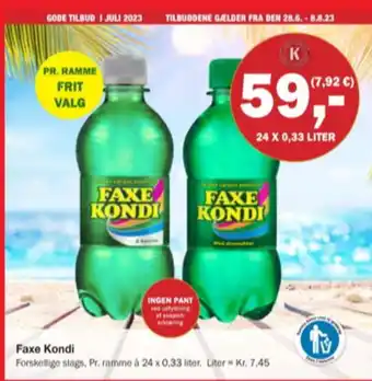 Købmandsgården Faxe kondi sportssodavand tilbud
