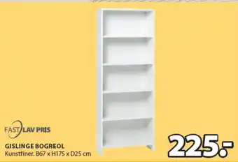 JYSK Gislinge Bogreol B67xH175xD25 cm tilbud
