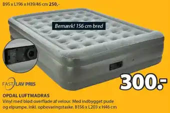 JYSK Opdal Luftmadras tilbud