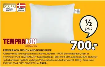 JYSK Temprakon Fusion Andedunspude 60x63/70 cm tilbud