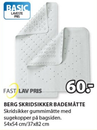 JYSK Berg Skridsikker Bademåtte tilbud