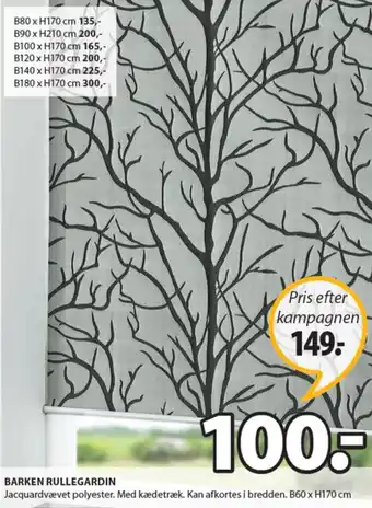 JYSK Barken Rullegardin B60xH170cm tilbud