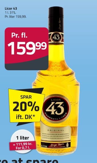 Fleggaard Licor 43 likør tilbud