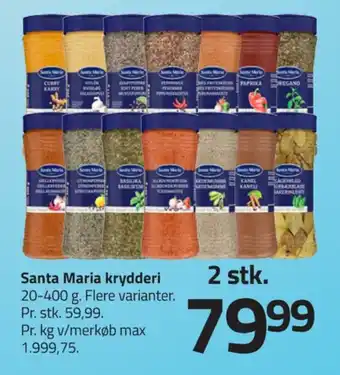 Fleggaard Santa maria krydderier tilbud