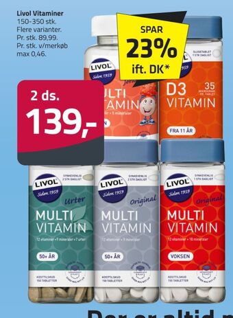 Fleggaard Livol multi vitaminer tilbud
