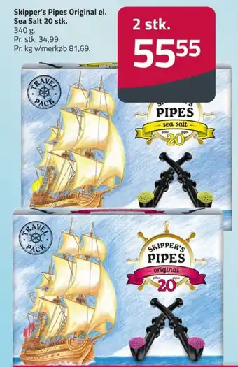 Fleggaard Skippers pipes lakridspiber seasalt tilbud