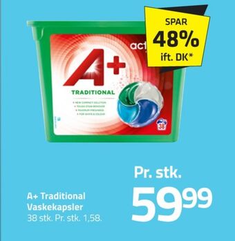 Fleggaard A+ vaskemiddel-tabs tilbud