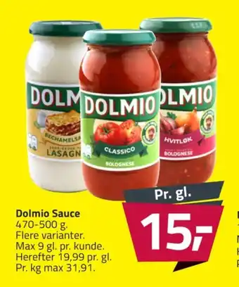 Fleggaard Dolmio sauce flydende tilbud
