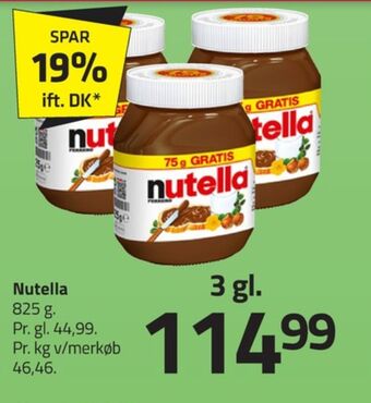 Fleggaard Nutella smørepålæg tilbud